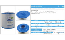 Darlly SC739 / PMA40-F2M patroonfilter (verpakking van 4 stuks)-2