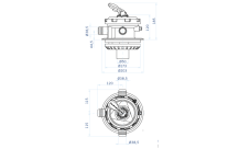 GRE top mount 6-wegkraan (filteropening 142 mm, aansluitingen 38 mm)-4