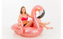 Ride-On goud-roze flamingo 140x130cmx120cm Didak-3