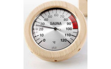 Thermometer met ronden houten omranding-1