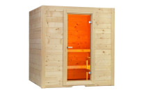 Sauna Basic Medium 195 x 156 x 204 cm - vurenhout - 2 banken 50 cm-1