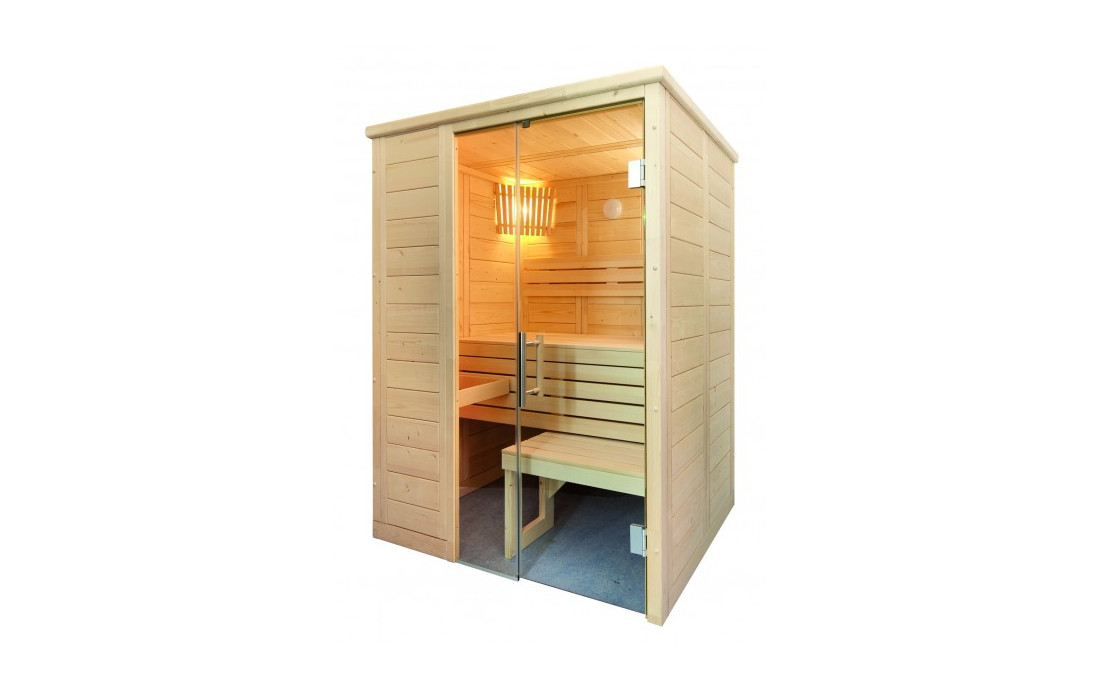 Sauna Alaska Mini 160 x 110 x 204 cm - vurenhout - 2 banken 62 cm