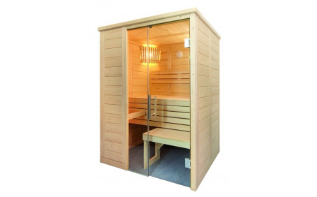 Sauna Alaska Mini 160 x 110 x 204 cm - vurenhout - 2 banken 62 cm