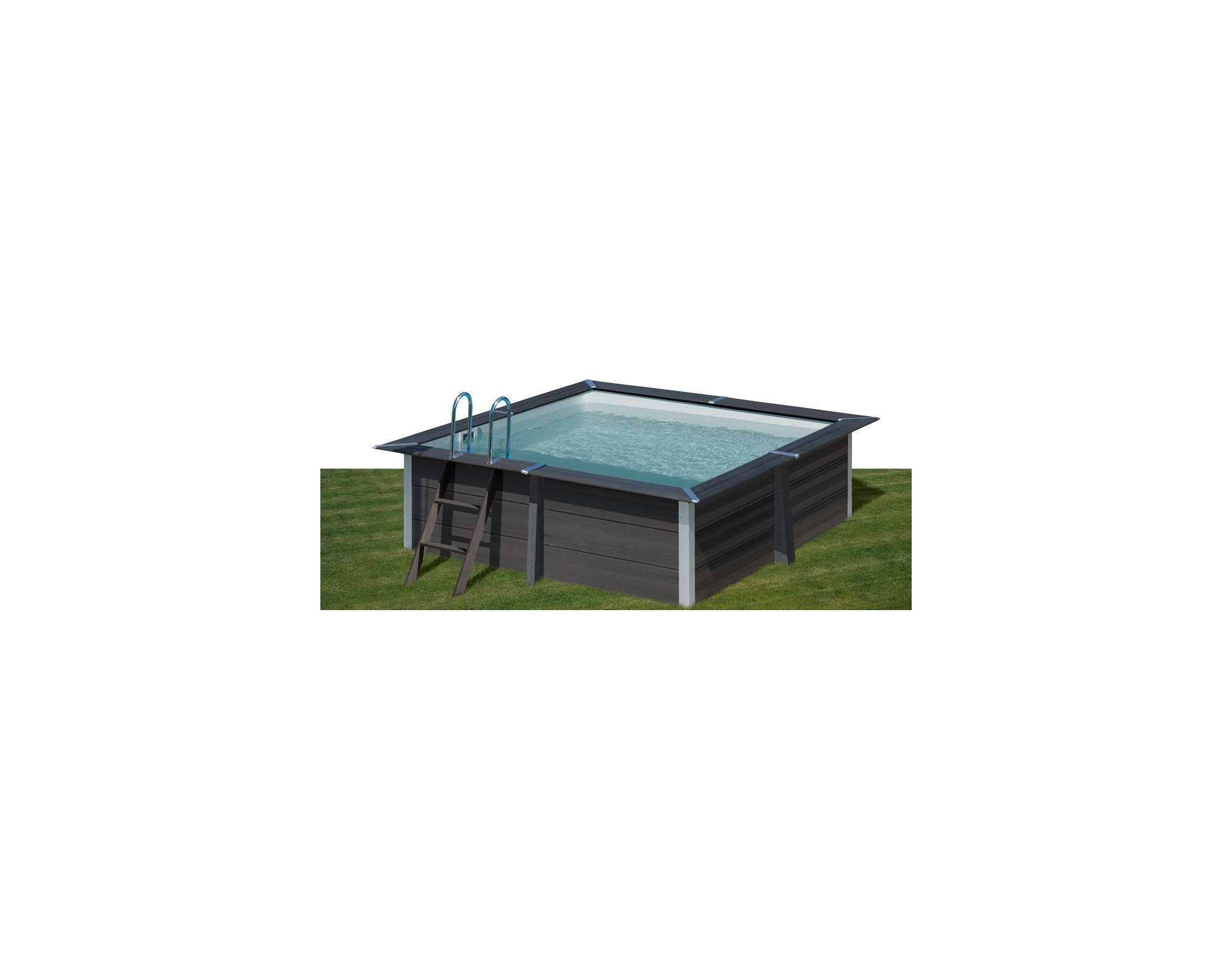 GRE 227 cm x 228 cm vierkante noppenfolie blauw-blauw voor composiet zwembad