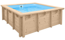 Liner blauw 60/100 hung voor vierkant houten zwembad Carra 300 x 300 cm-1