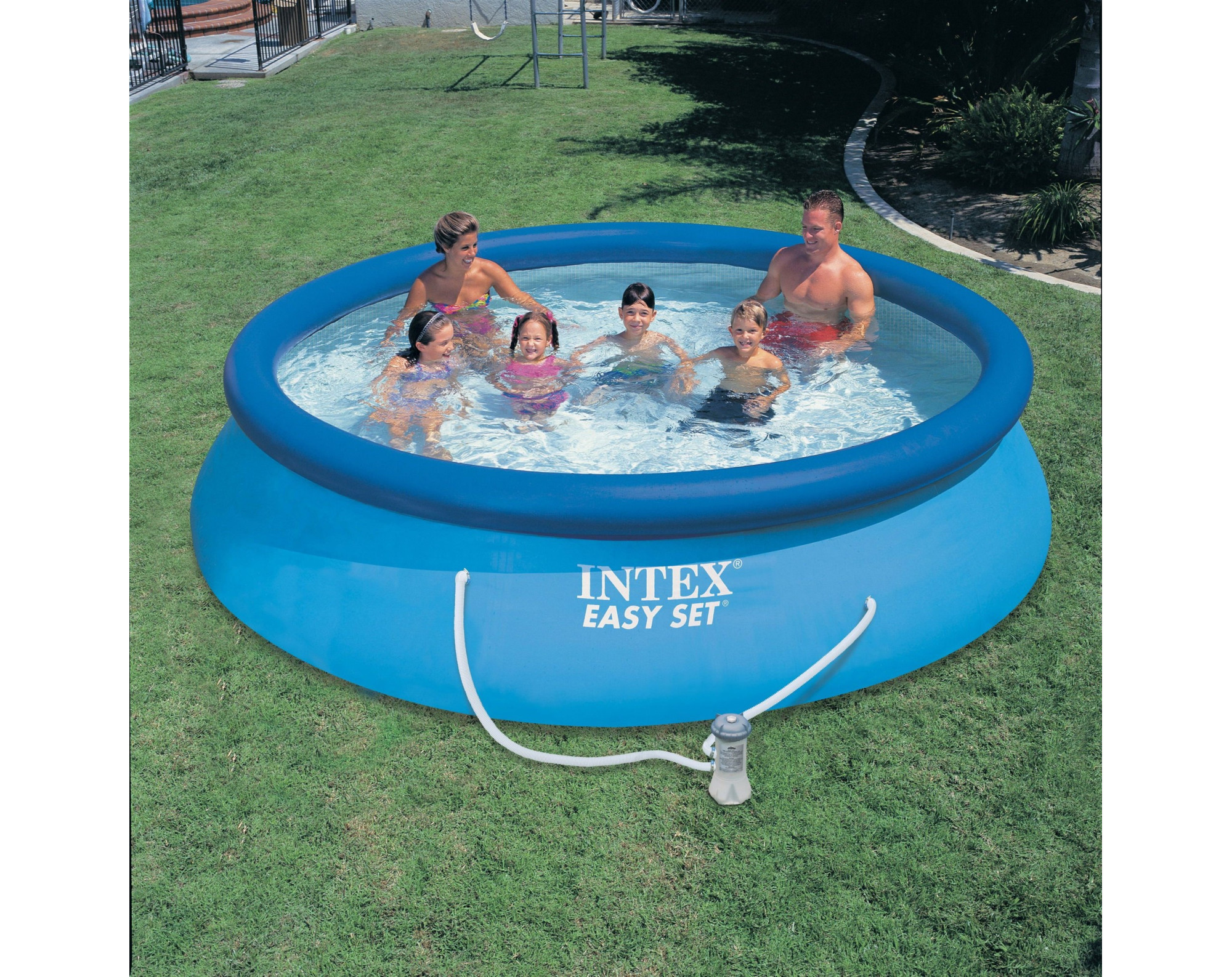 persoon Beg lever Intex Easy Set opblaasbaar zwembad | Zwembad.eu
