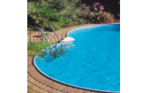 Achtvorm zwembad 5,25 x 3,20 m, h: 1,50 m, liner 0,6 mm Blauw