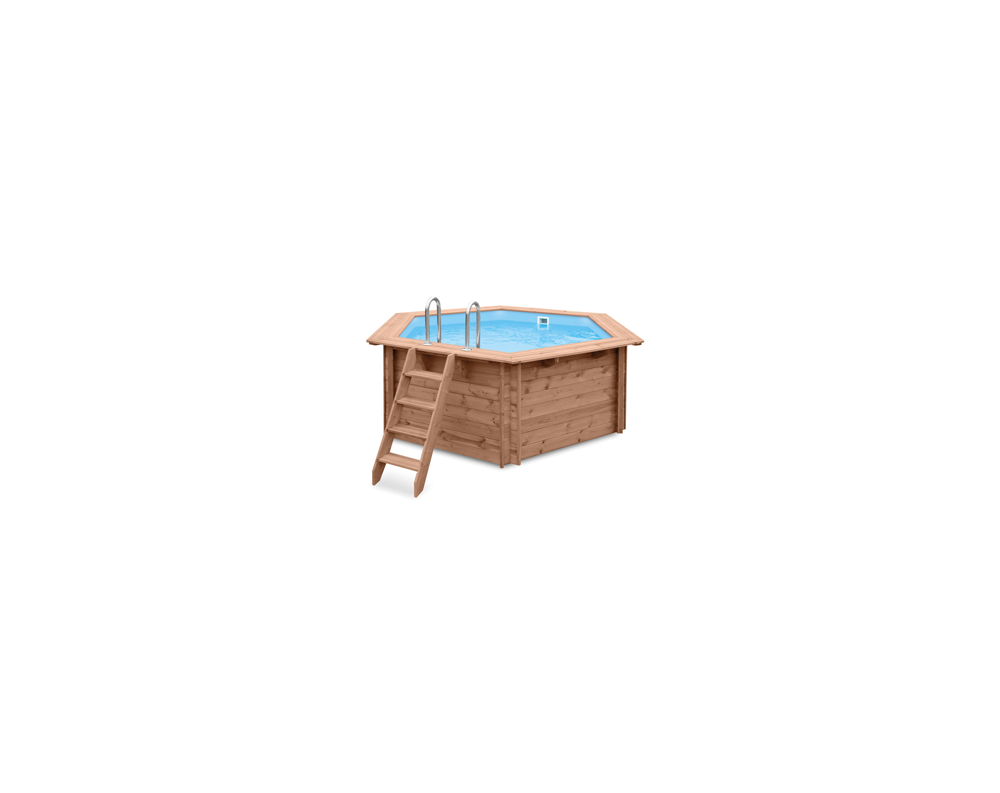 Houten zwembad - Sunny Delight - 434cm x 376cm x 116cm opbouw (met liner)