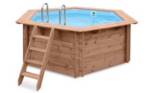 Houten zwembaden zeshoekig (opbouw) - Harmo Pool-1