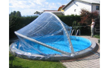 Cabrio Dome rond voor zwembad met smalle rand-3