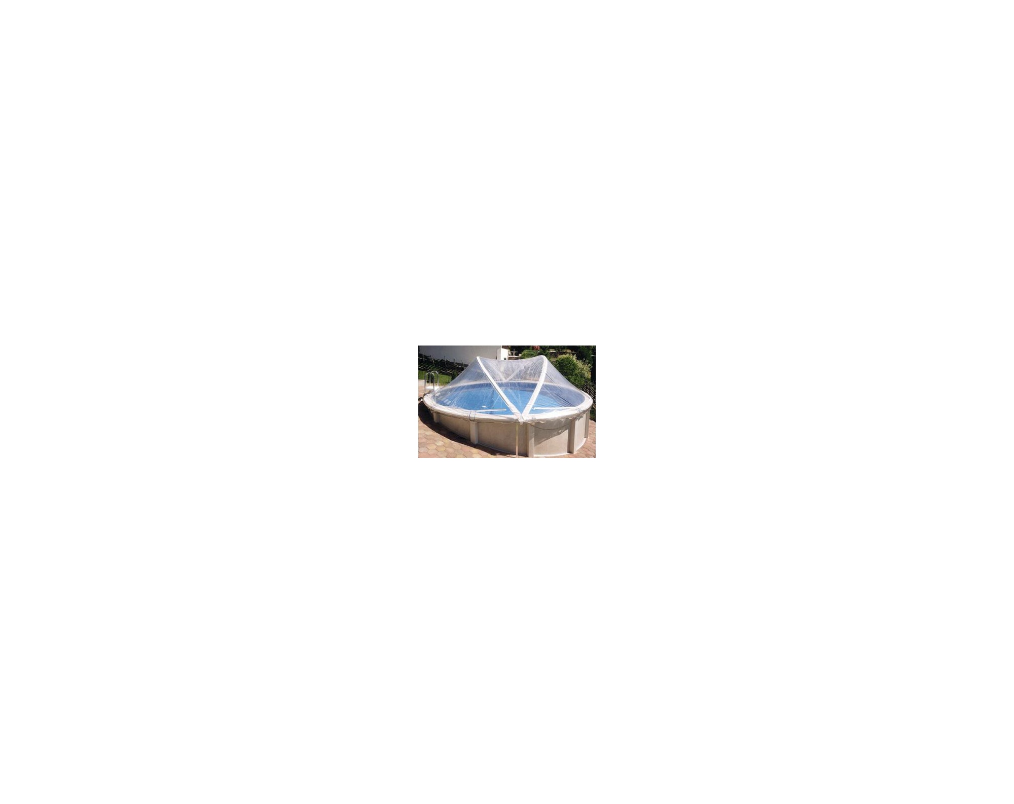 Cabrio Dome zwembad met brede rand