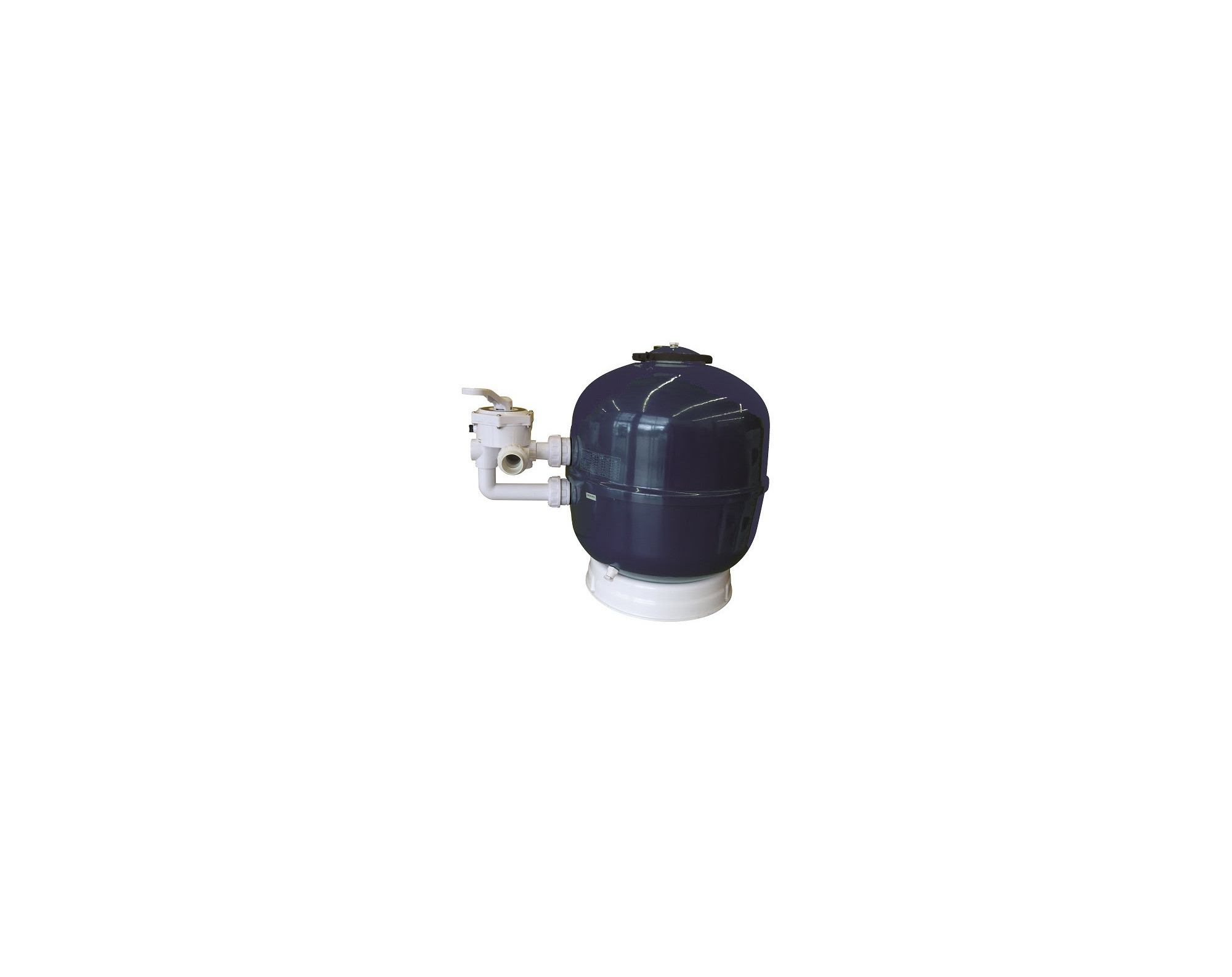 Zandfilter Bering blauw 22m³/h (750mm) met side mount kraan
