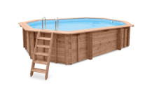 Noppenfolie omzoomd - houten zwembad achthoekig langwerpig Sweet Treat-2