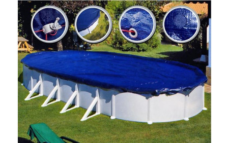 Winterzeil Harmo Pool voor ovaal zwembad 610  x 375cm  - 100 g/m²