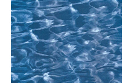 Mountfield zwembadliner met golvenpatroon overlap 0,425 mm - rond 6,4 x 1,2 m 