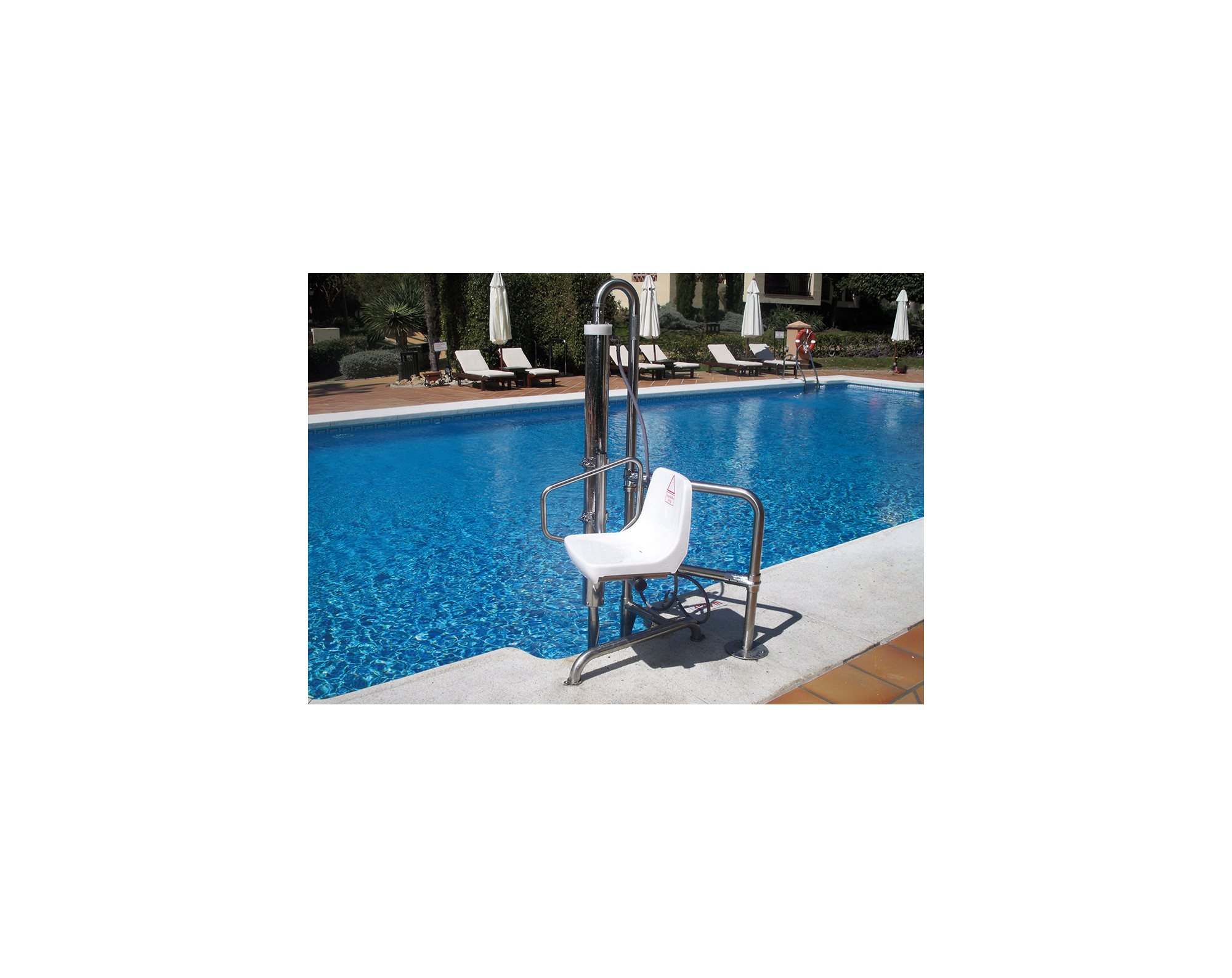 Hydraulische zwembadlift - vaste positie / niet verplaatsbaar - tot 150 kg