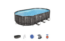 Bestway Power Steel Oval zwembad - 610 x 366 x 122 cm - met filterpomp en accessoires-1