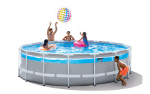 Intex Clearview Prism Frame Premium zwembad set (Met filterpomp, ladder, grondkleed, Cover) - 4.88 m x 1.22 m-1