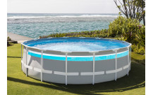 Intex Clearview Prism Frame Premium zwembad set (Met filterpomp, ladder, grondkleed, Cover) - 4.88 m x 1.22 m-3