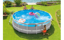Intex Clearview Prism Frame Premium zwembad set (Met filterpomp, ladder, grondkleed, Cover) - 4.88 m x 1.22 m-4