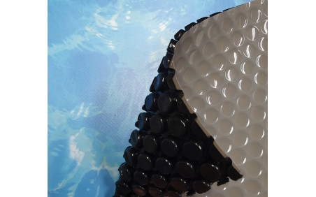 Luxe anti-alg noppenfolie (grijs-zwart 400 micron) voor Intex XTR en Bestway zwembaden ovaal