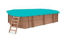Winterzeil PVC voor houten luxe zwembad achthoekig langwerpig-5