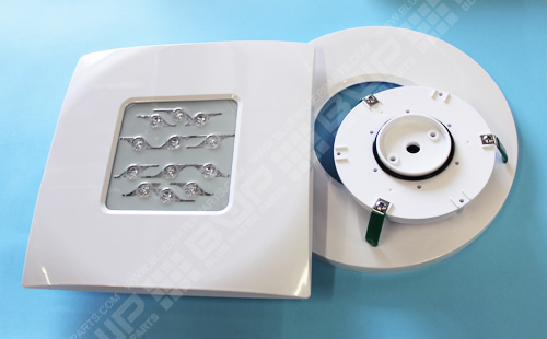 Wisselstukken - Projecteur Diamond Power DESIGN 12 Led Blanc, 2600 lumens, 36W + kit adapt. universel + 2 enjoliveurs ABS DESIGN blancs 