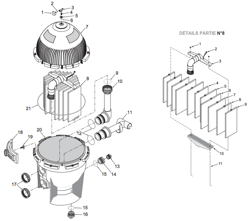 Diatomee-aardefilter SYSTEM 3 (Ø 724)