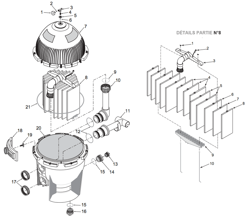Diatomee-aardefilter SYSTEM 3 (Ø 826)