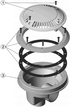 Bodemput Anti-vortex Liner/geprefabriceerd Ø 200mm