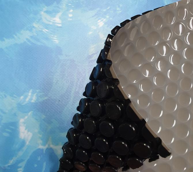 Luxe anti-alg noppenfolie (grijs-zwart 400 micron) voor Intex XTR zwembad RECHTHOEKIG
