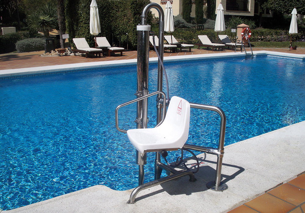 Hydraulische zwembadlift - vaste positie / niet verplaatsbaar - tot 150 kg