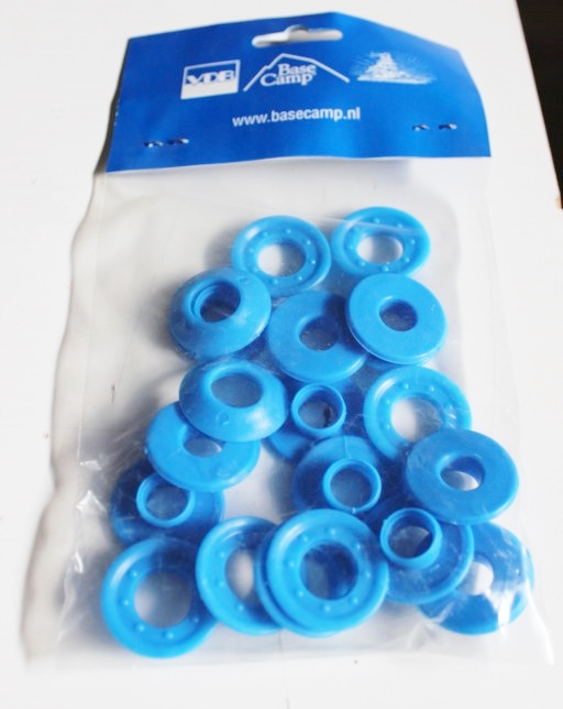 10 x blauw plastiek oog voor bubbelzeil